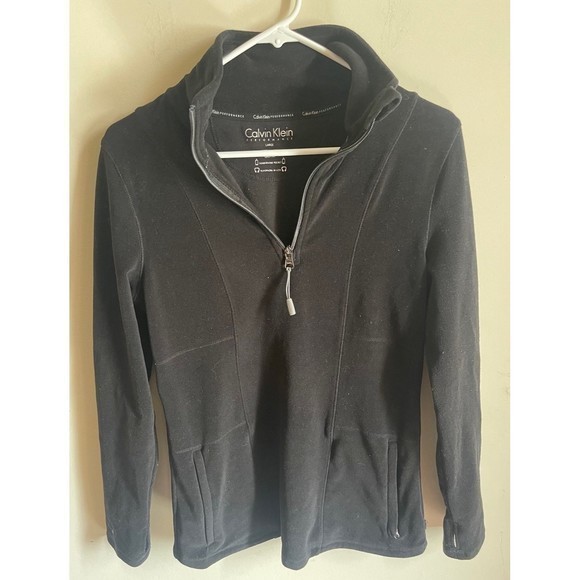 Calvin Klein Performance Womens Fleece Quarter Zip Sz L - Picture 4 of 6